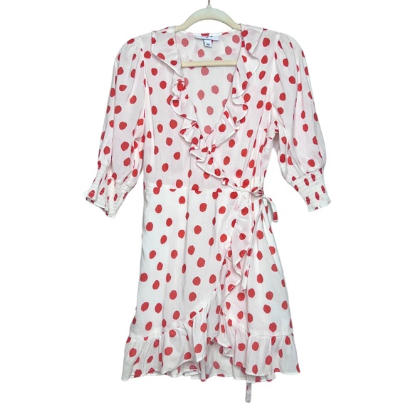 RIXO by Target Polka Dot Wrap Mini Dress. Size Small - Picture 4 of 11